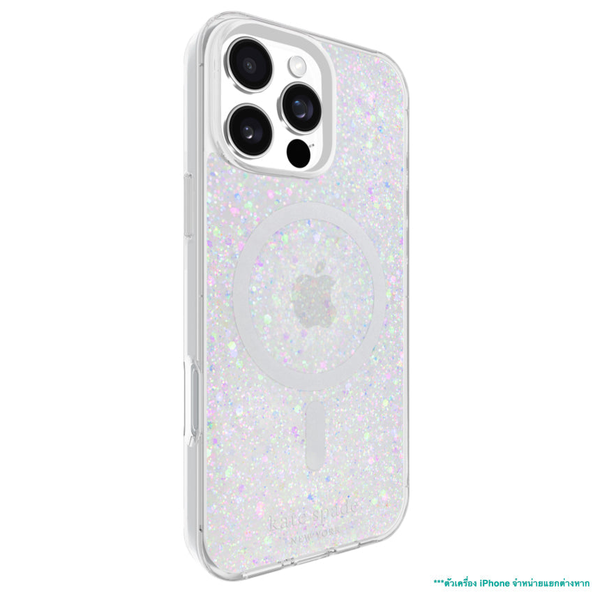 iPhone 16 Pro Max Case Kate Spade Prints MagSafe - Chunky Glitter Iridescent