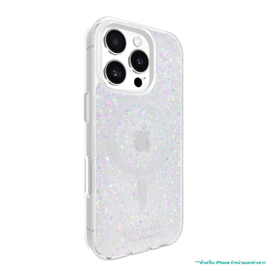 iPhone 16 Pro Case Kate Spade Prints MagSafe - Chunky Glitter Iridescent