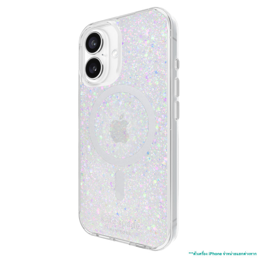 iPhone 16 Plus Case Kate Spade Prints MagSafe - Chunky Glitter Iridescent