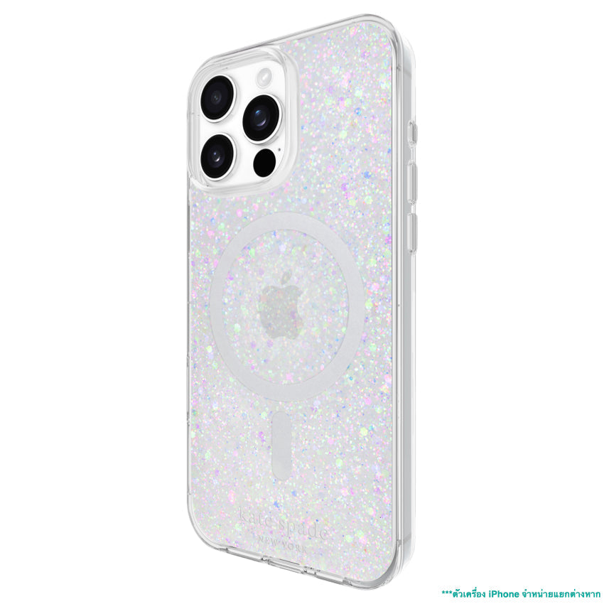 iPhone 16 Pro Max Case Kate Spade Prints MagSafe - Chunky Glitter Iridescent