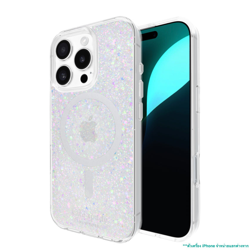 iPhone 16 Pro Case Kate Spade Prints MagSafe - Chunky Glitter Iridescent