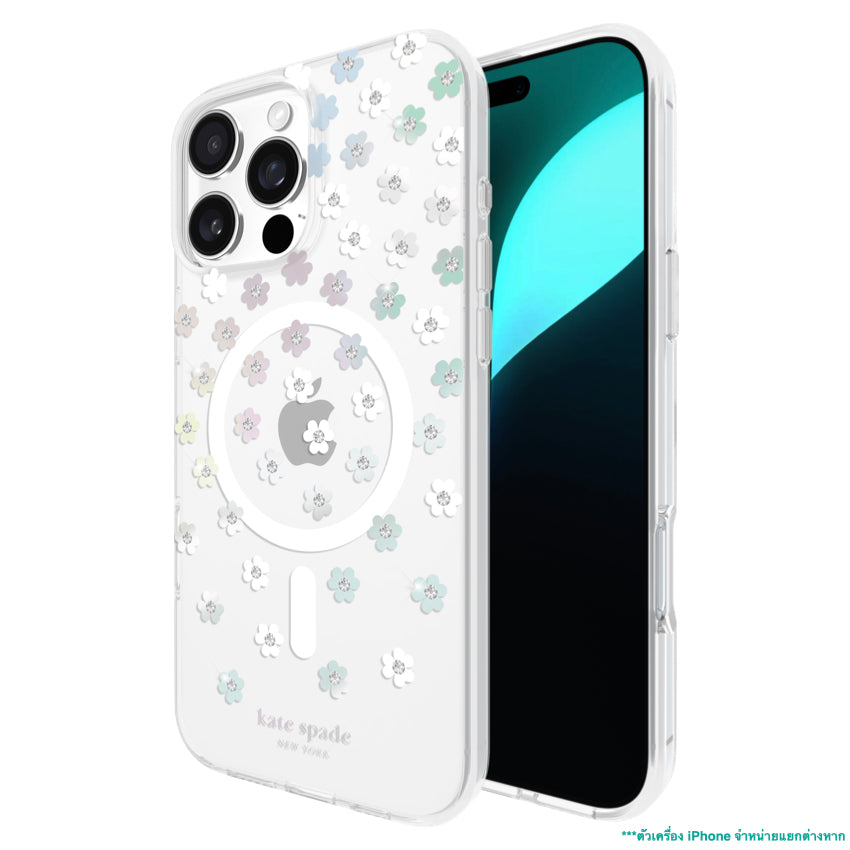 iPhone 16 Pro Max Case Kate Spade Prints MagSafe - Scattered Flowers