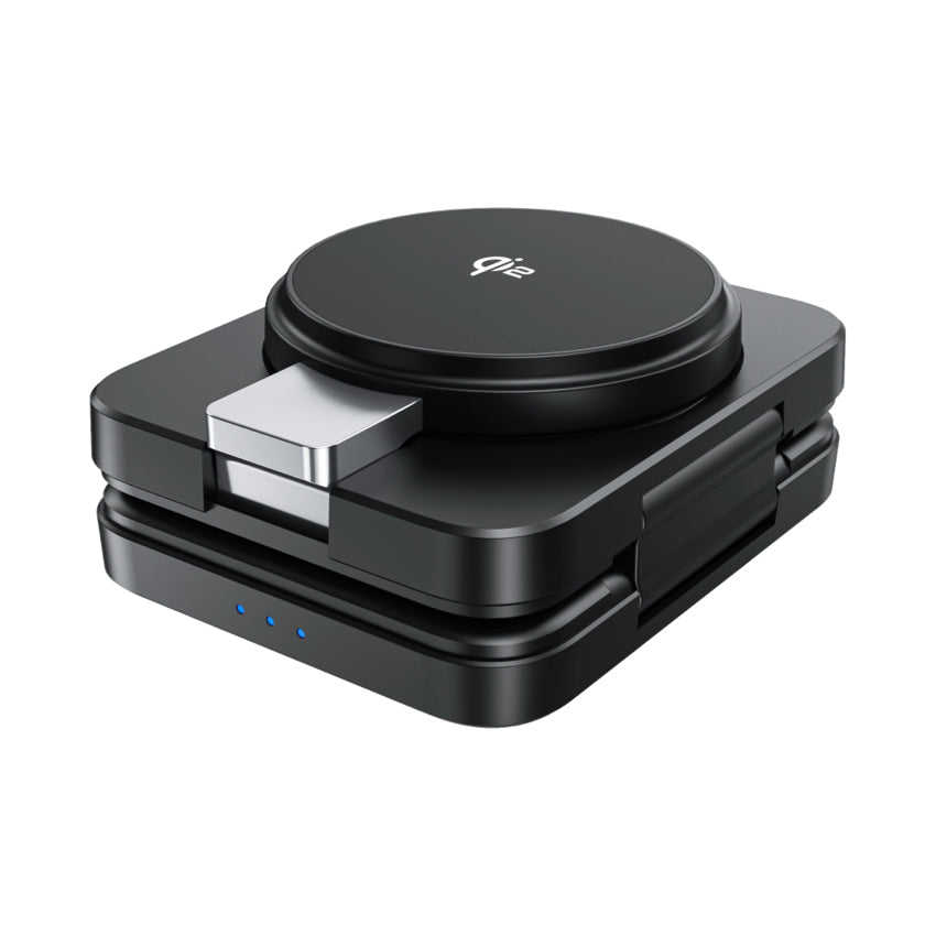 Choetech Qi2 3 in 1 wireless charger Foldable 15W- Black