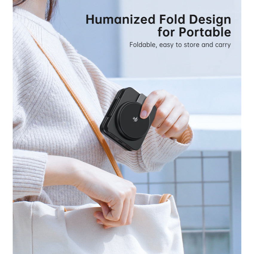 Choetech Qi2 3 in 1 wireless charger Foldable 15W- Black