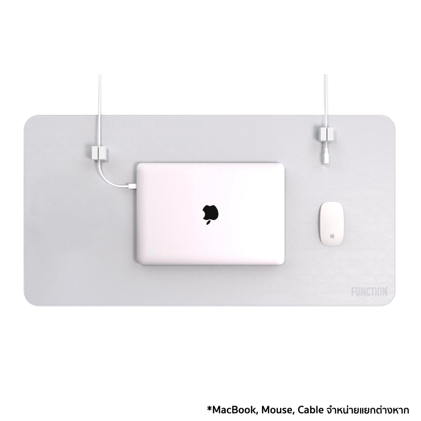 Function 101 - Desk Mat Pro Gray + 2 Gray Cable Blocks