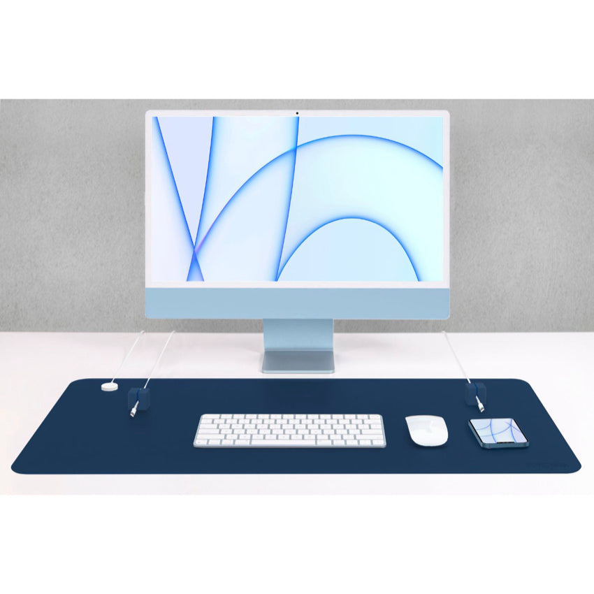 Function 101 - Desk Mat Pro Navy + 2 Navy Cable Blocks
