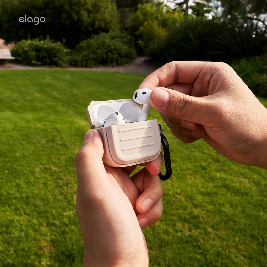 Elago Armor Hang case for AirPods G4 - Stone