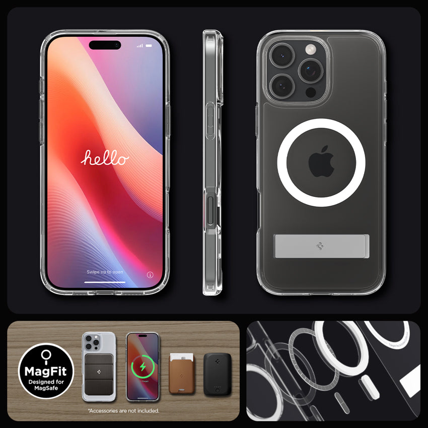 iPhone 16 Pro Max Case Spigen Slim Armor Essential S Magfit - Crystal Clear