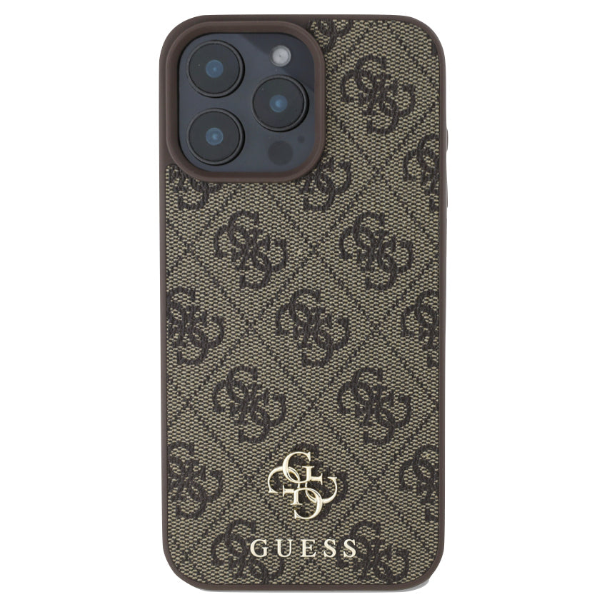 GUESS PU 4G Small 4G HC MagSafe Case  for iPhone 16 Pro Max - Brown