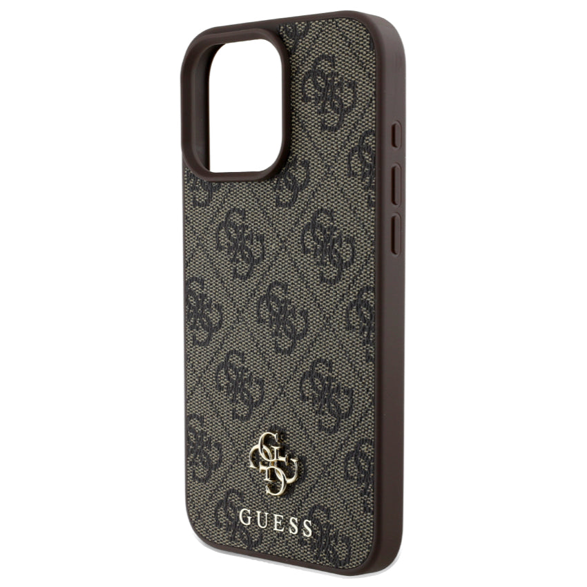 GUESS PU 4G Small 4G HC MagSafe Case  for iPhone 16 Pro Max - Brown