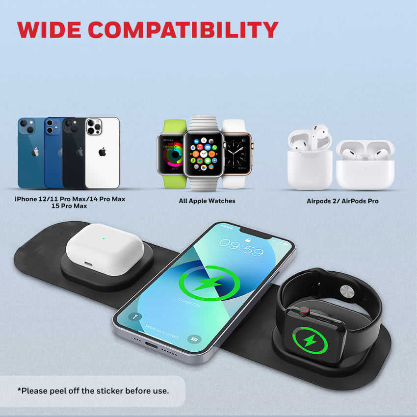 Honeywell Zest Wireless 3 in 1 Foldable Charger