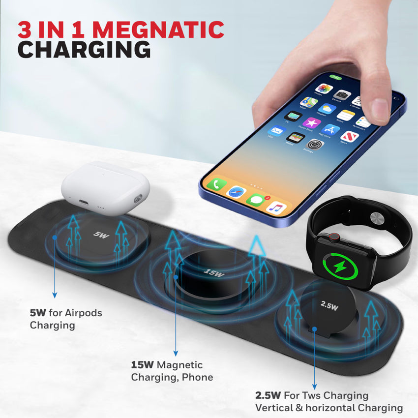 Honeywell Zest Wireless 3 in 1 Foldable Charger