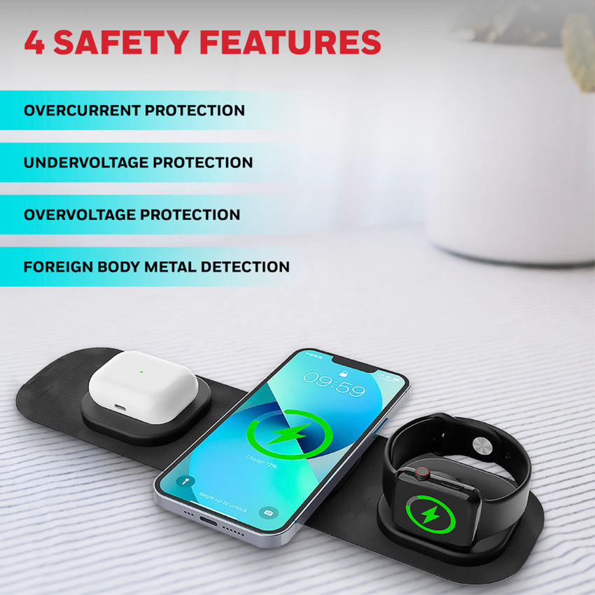Honeywell Zest Wireless 3 in 1 Foldable Charger