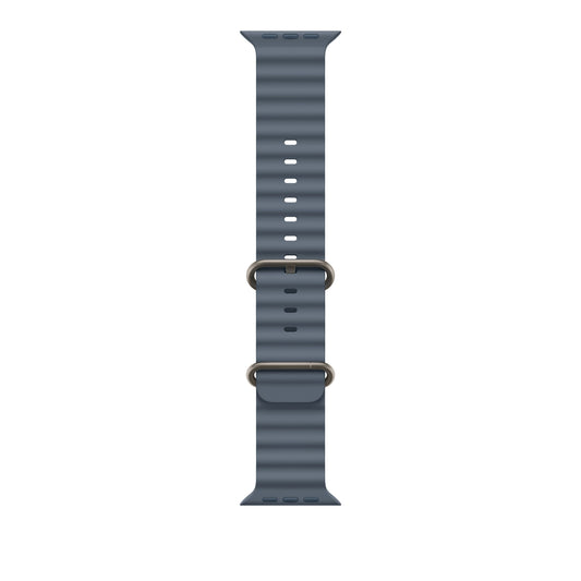 49mm Anchor Blue Ocean Band - Natural Titanium Finish