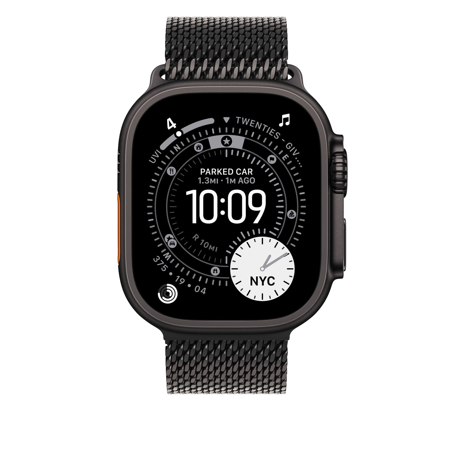 49mm Black Titanium Milanese Loop - Medium