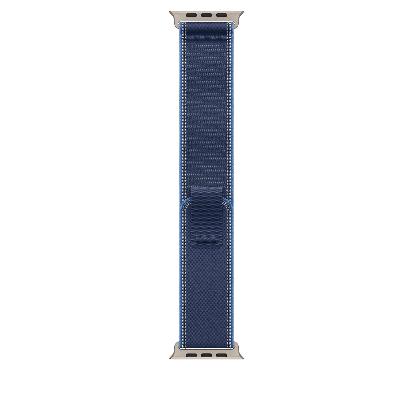 49mm Blue/Bright Blue Trail Loop – M/L - Natural Titanium Finish