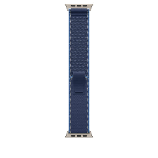 49mm Blue/Bright Blue Trail Loop – M/L - Natural Titanium Finish