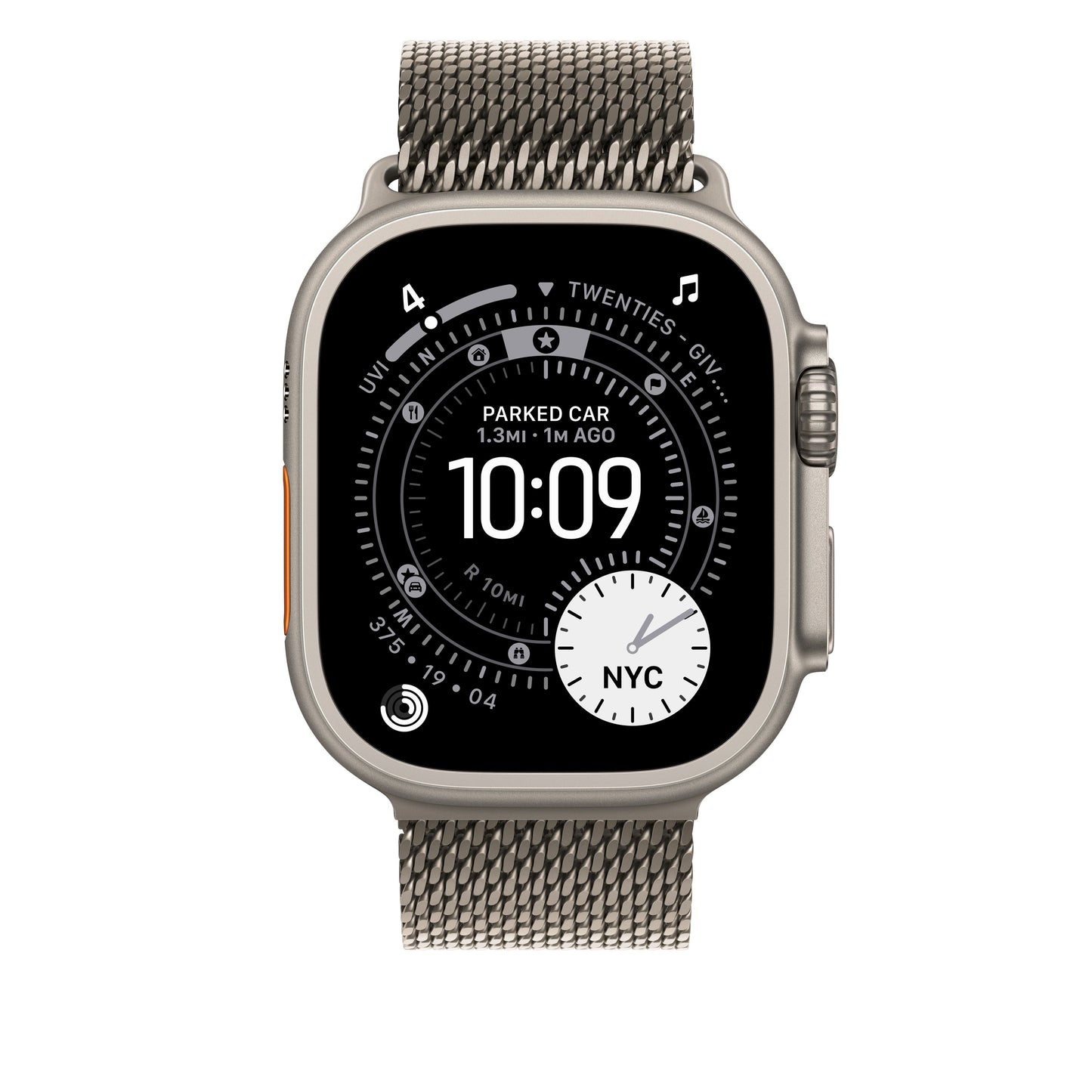 49mm Natural Titanium Milanese Loop - Large
