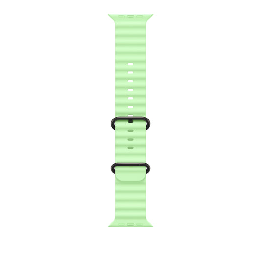 49mm Neon Green Ocean Band - Black Titanium Finish