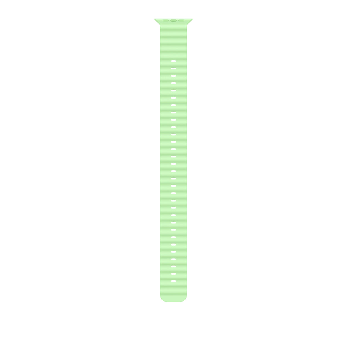 49mm Neon Green Ocean Band Extension - Natural Titanium Finish