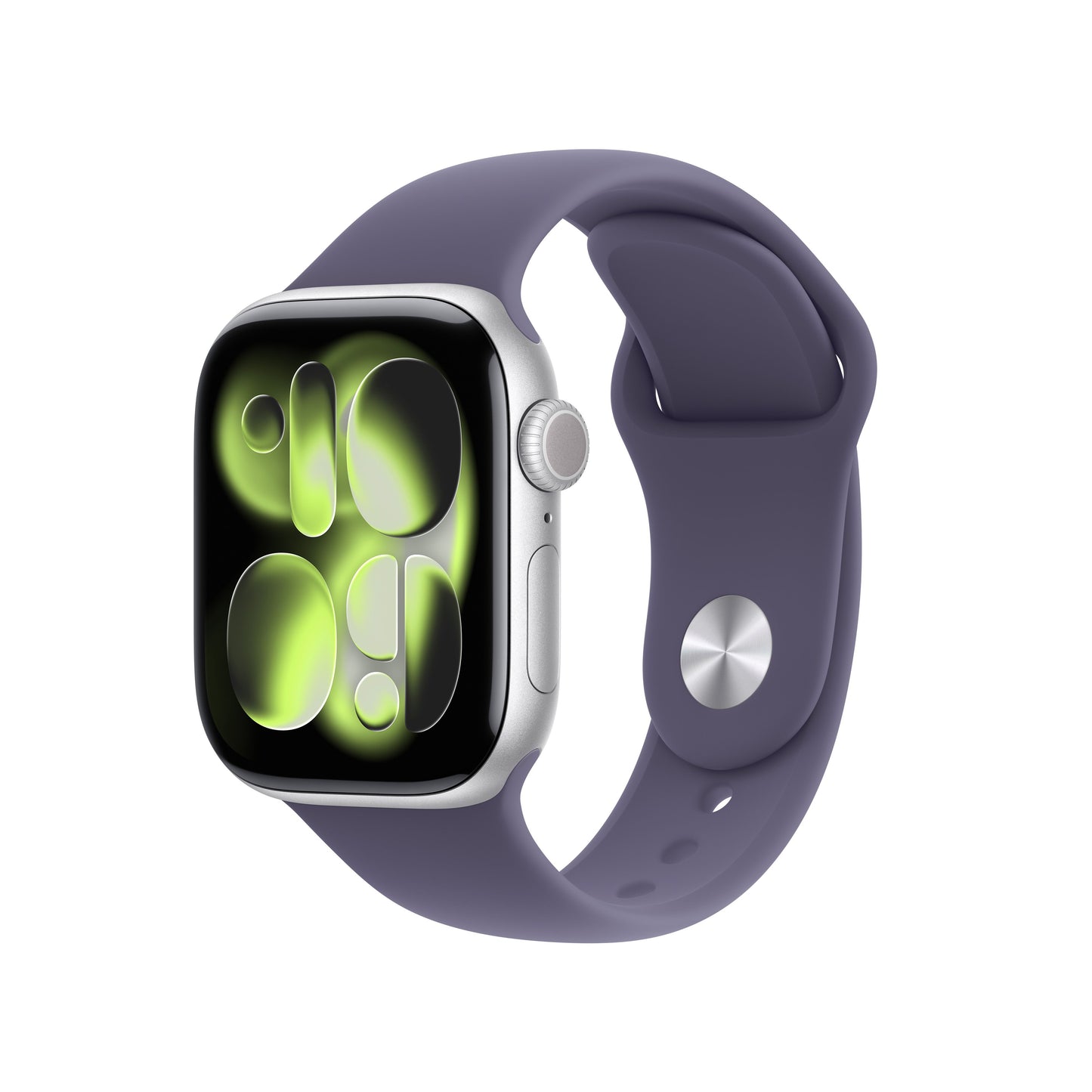 Apple Watch Series 11 GPS 42mm Silver Aluminium Case with Purple Fog Sport Band - M/L