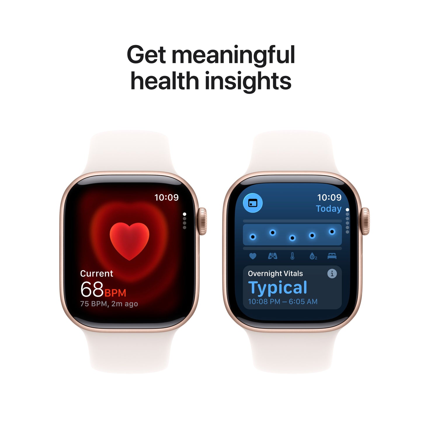 Apple Watch Series 11 GPS + Cellular 42mm Rose Gold Aluminium Case with Light Blush Sport Band - S/M