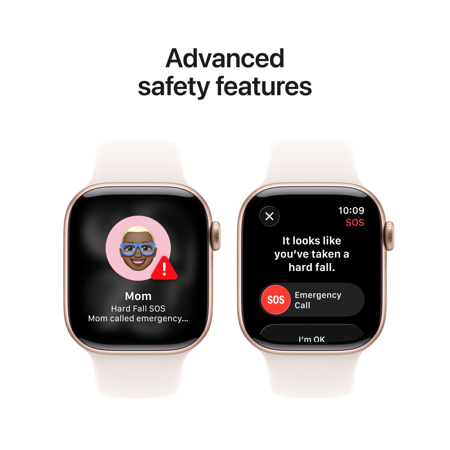 Apple Watch Series 11 GPS + Cellular 42mm Rose Gold Aluminium Case with Light Blush Sport Band - S/M