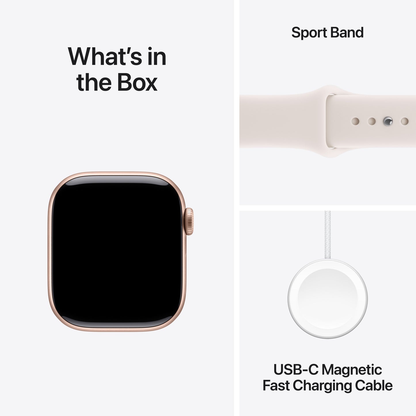 Apple Watch Series 11 GPS + Cellular 42mm Rose Gold Aluminium Case with Light Blush Sport Band - S/M