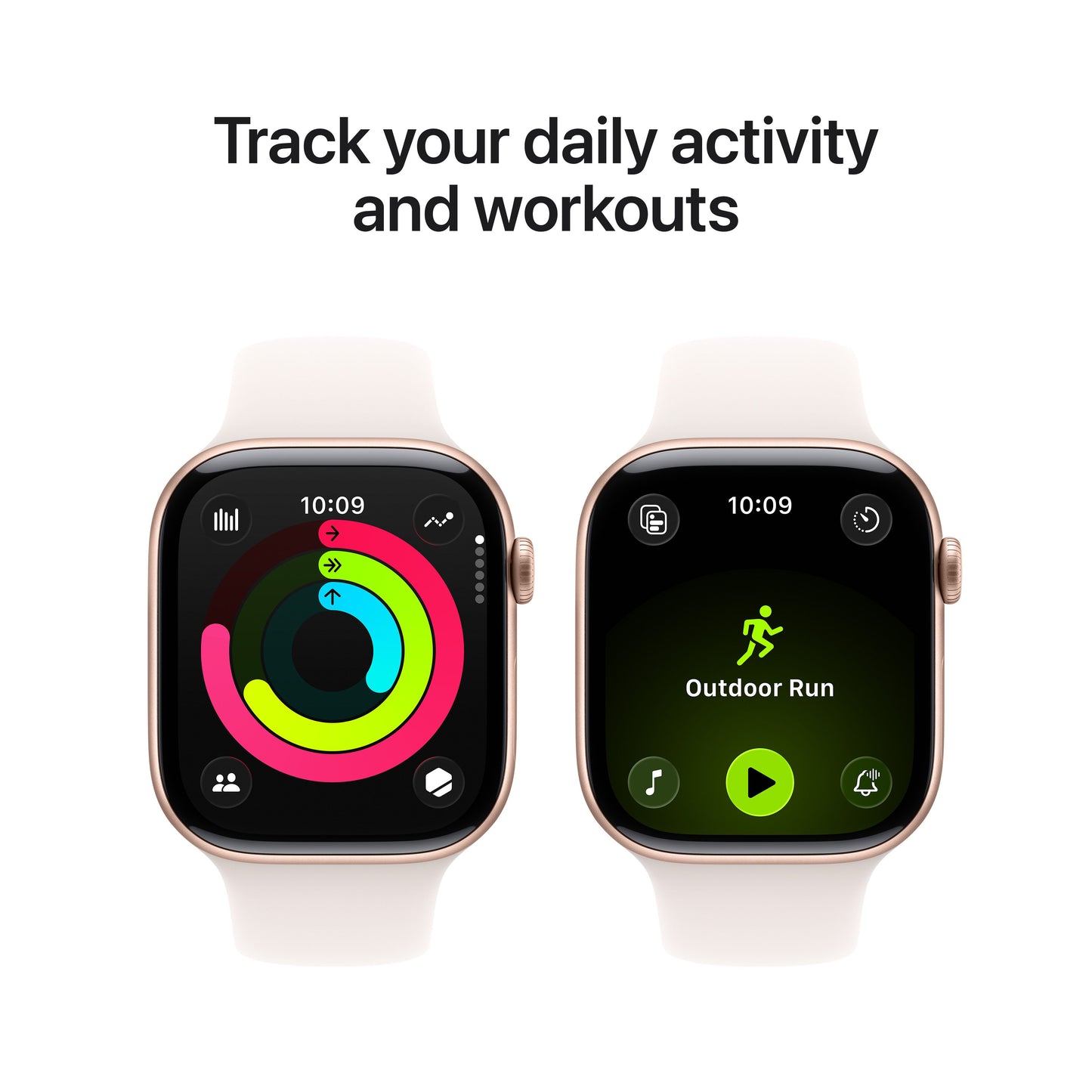 Apple Watch Series 11 GPS 46mm Rose Gold Aluminium Case with Light Blush Sport Band - S/M