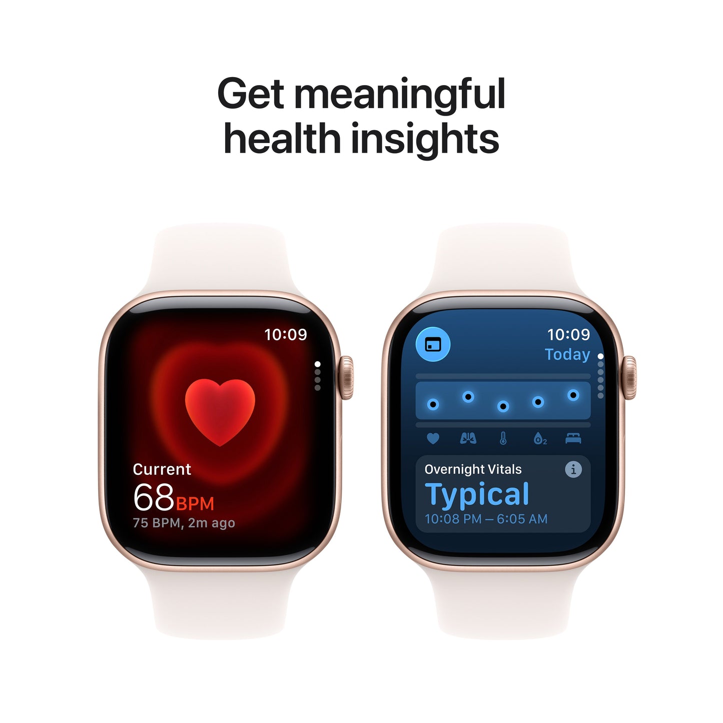 Apple Watch Series 11 GPS 46mm Rose Gold Aluminium Case with Light Blush Sport Band - S/M
