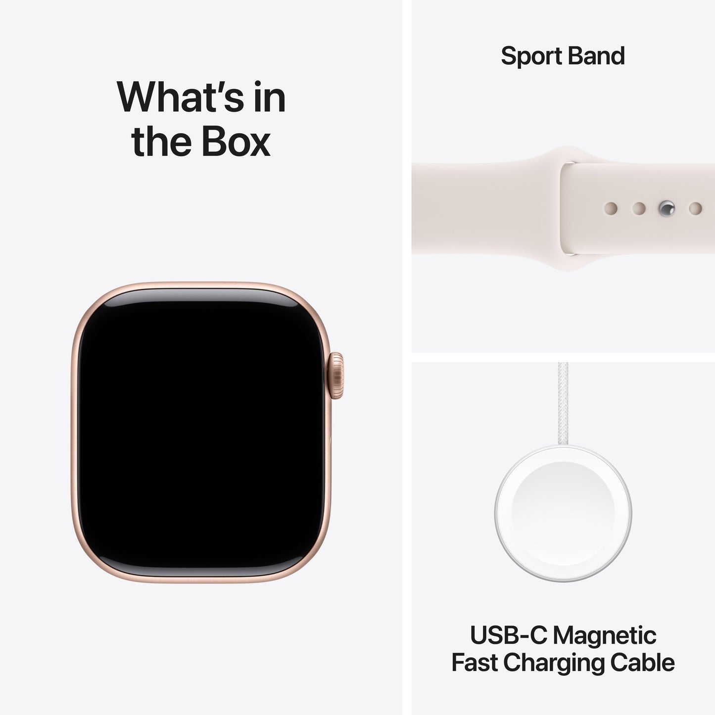 Apple Watch Series 11 GPS 46mm Rose Gold Aluminium Case with Light Blush Sport Band - S/M