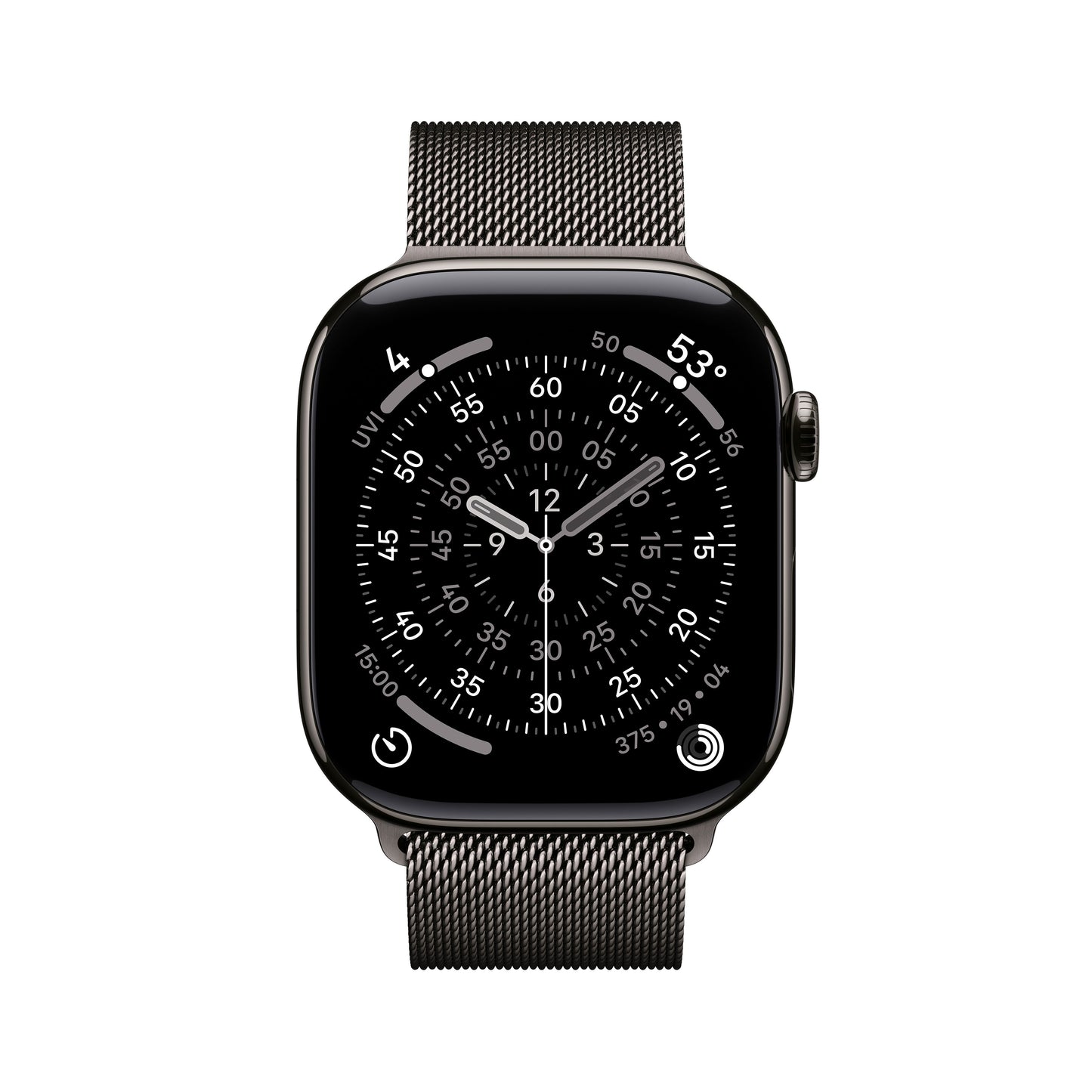 Apple Watch Series 11 GPS + Cellular 46mm Slate Titanium Case with Slate Milanese Loop - M/L