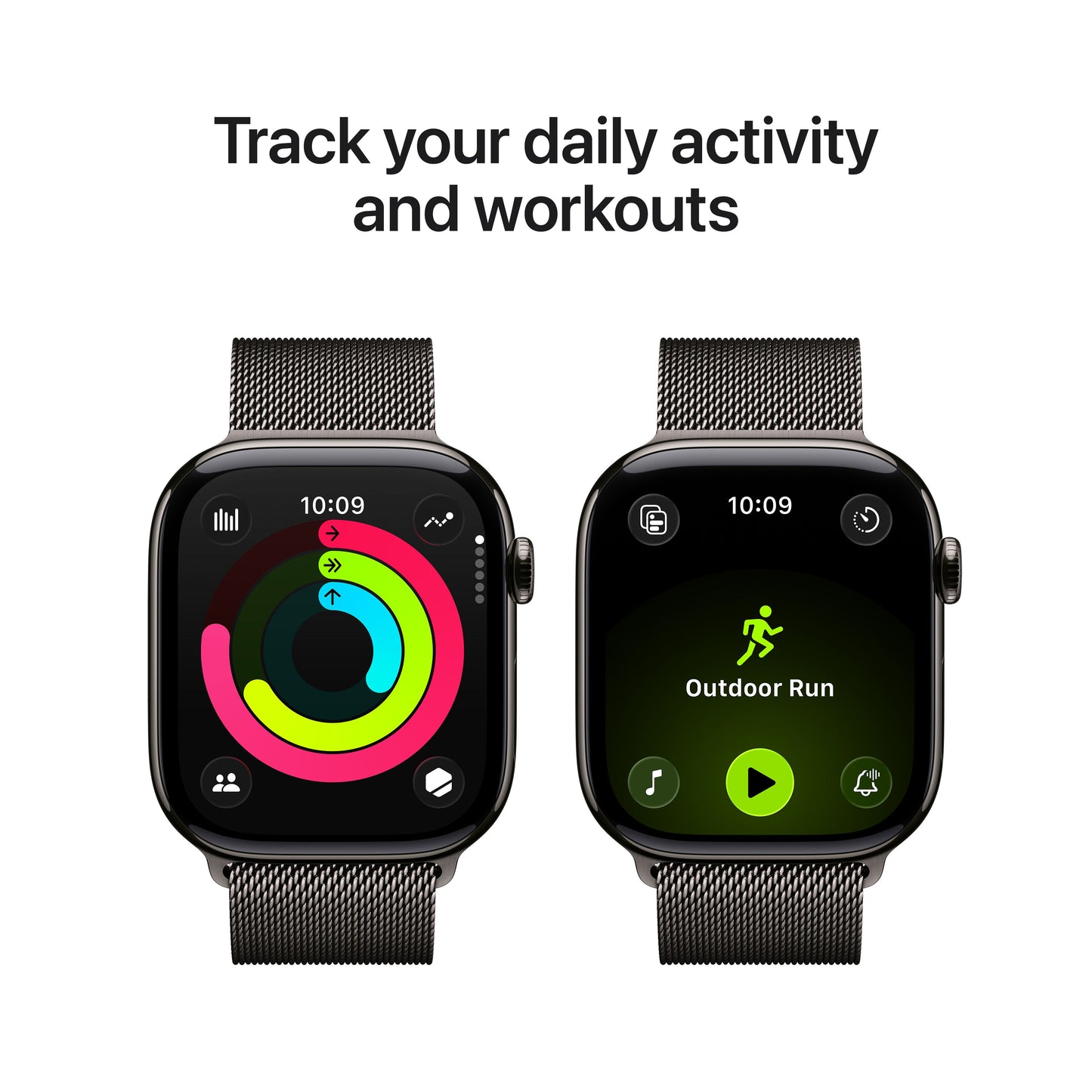 Apple Watch Series 11 GPS + Cellular 46mm Slate Titanium Case with Slate Milanese Loop - M/L
