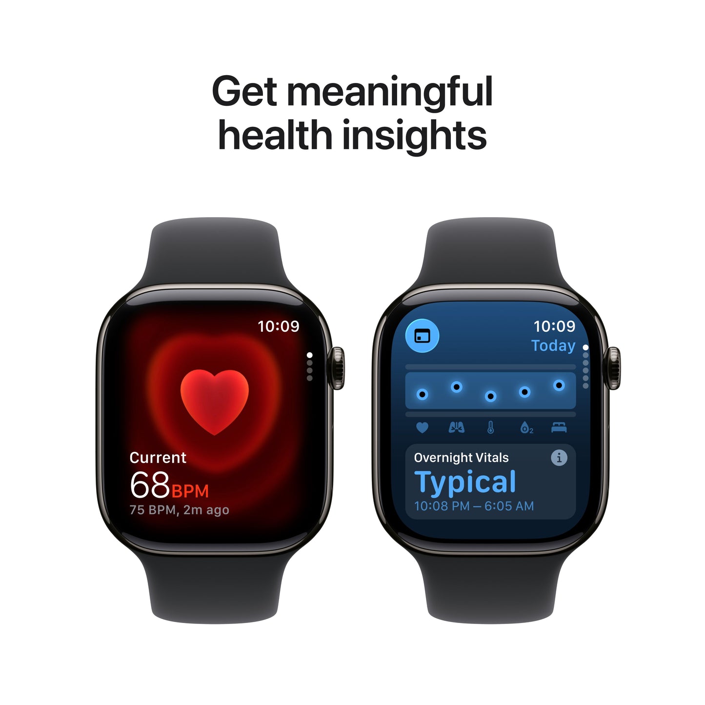 Apple Watch Series 11 GPS + Cellular 46mm Slate Titanium Case with Black Sport Band - S/M