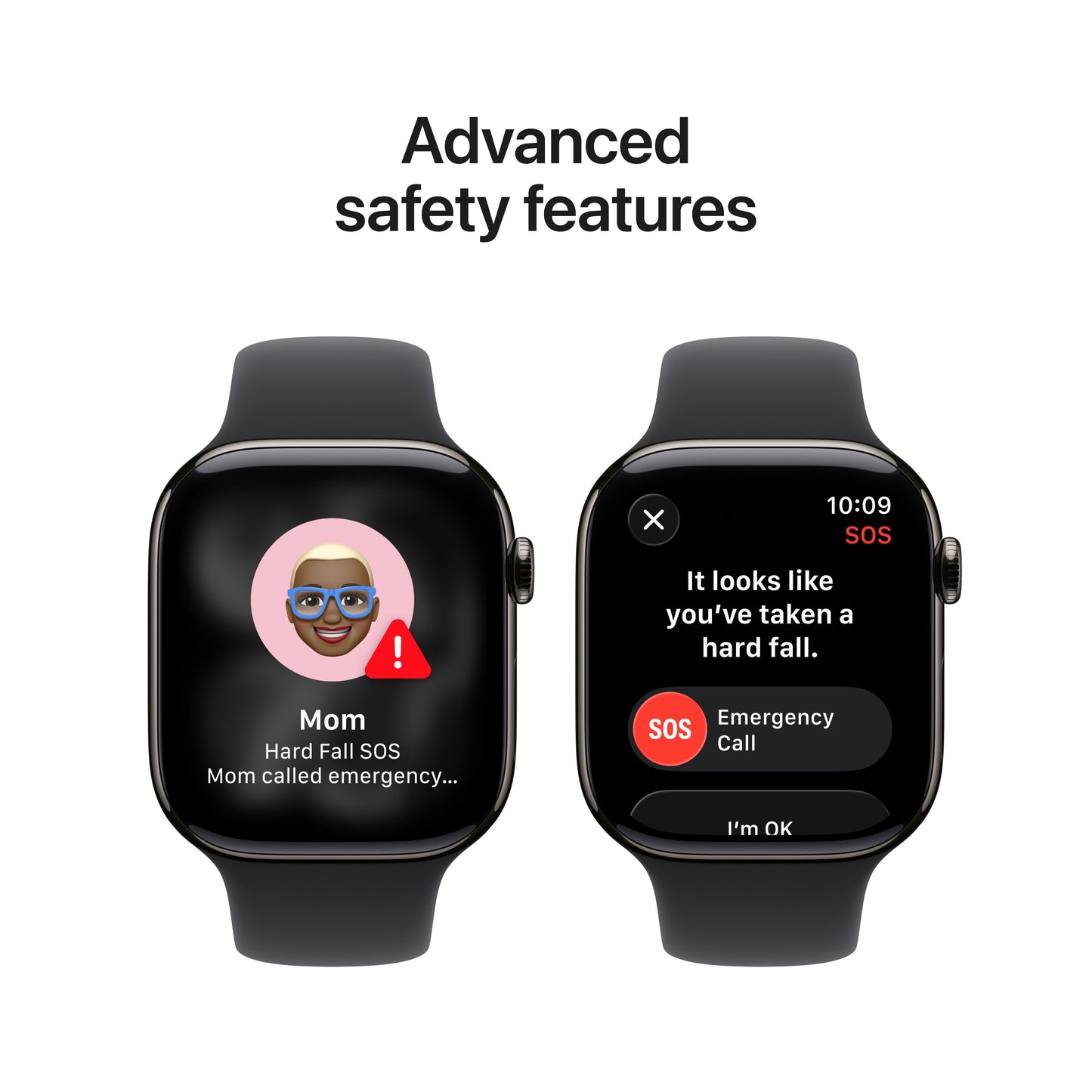 Apple Watch Series 11 GPS + Cellular 46mm Slate Titanium Case with Black Sport Band - S/M
