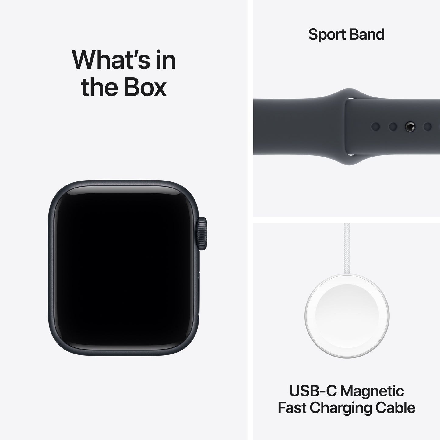 Apple Watch SE 3 GPS 40mm Midnight Aluminium Case with Midnight Sport Band - M/L
