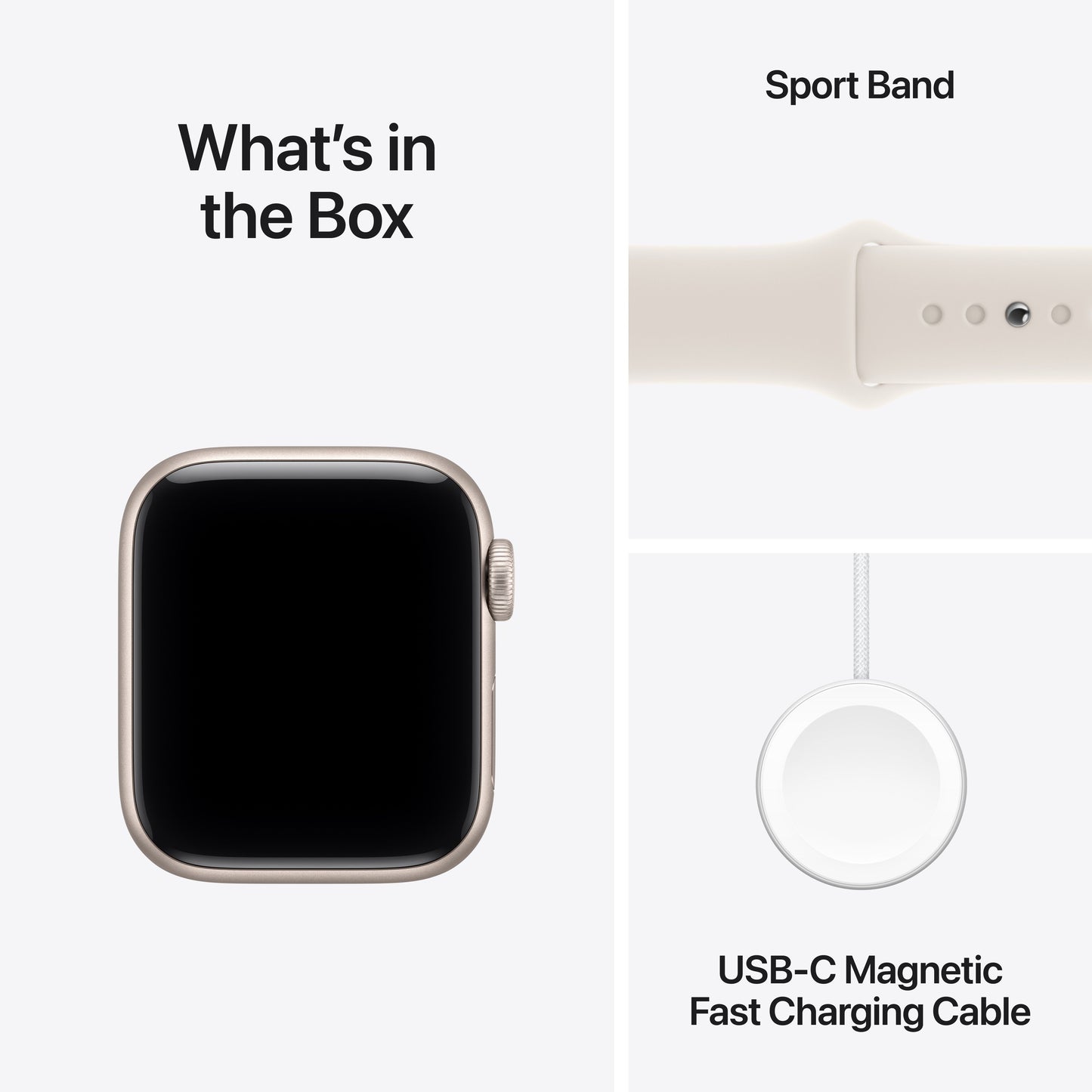 Apple Watch SE 3 GPS + Cellular 40mm Starlight Aluminium Case with Starlight Sport Band - M/L
