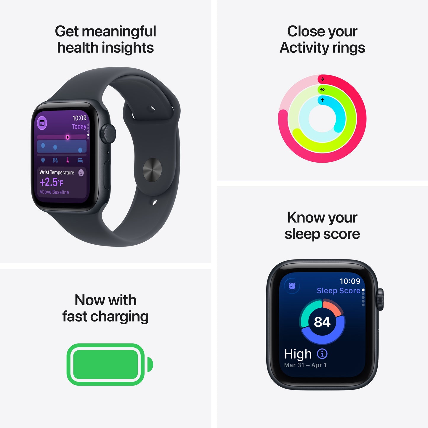 Apple Watch SE 3 GPS + Cellular 44mm Starlight Aluminium Case with Starlight Sport Band - M/L