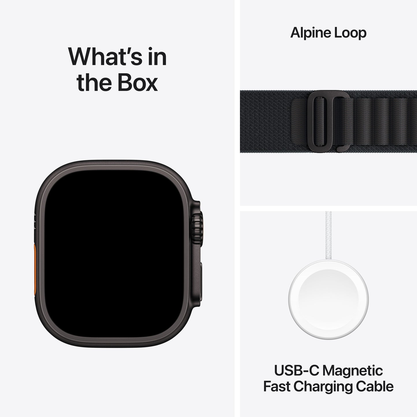 Apple Watch Ultra 3 GPS + Cellular 49mm Black Titanium Case with Black Alpine Loop - Medium