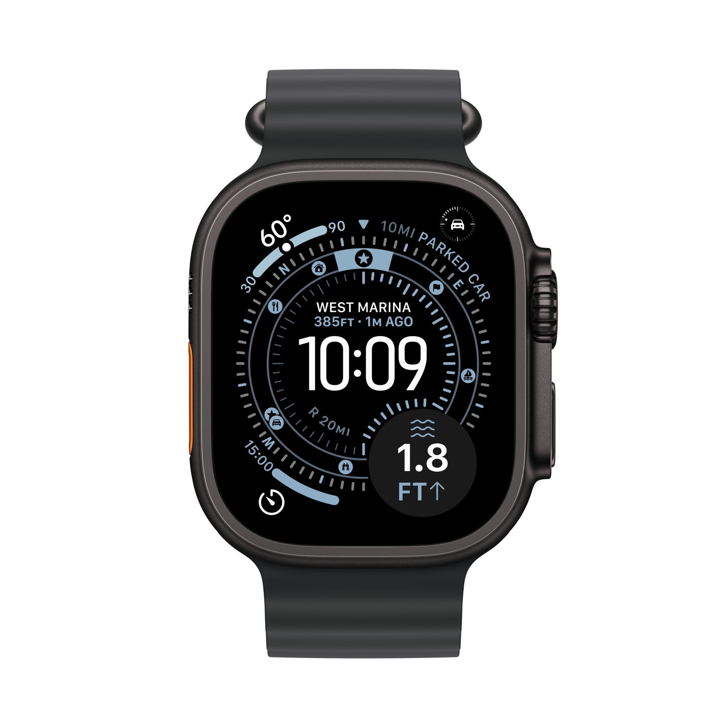 Apple Watch Ultra 3 GPS + Cellular 49mm Black Titanium Case with Black Ocean Band