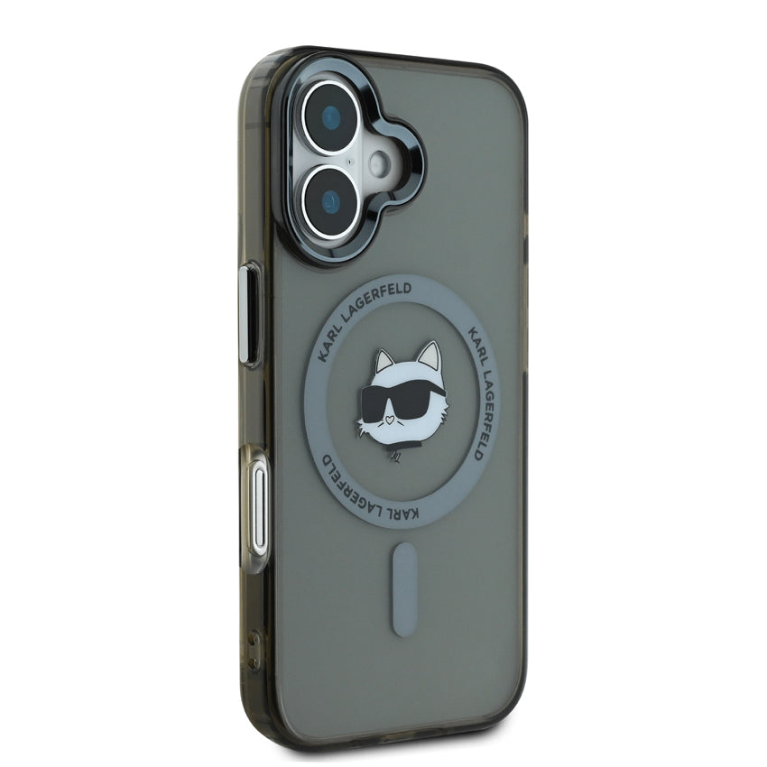 iPhone 16 Case Karl Choupette Head MagSafe - Black