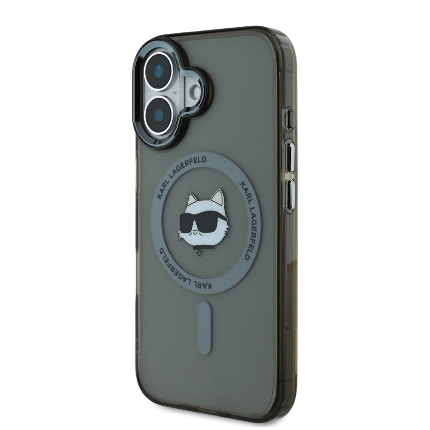 iPhone 16 Case Karl Choupette Head MagSafe - Black