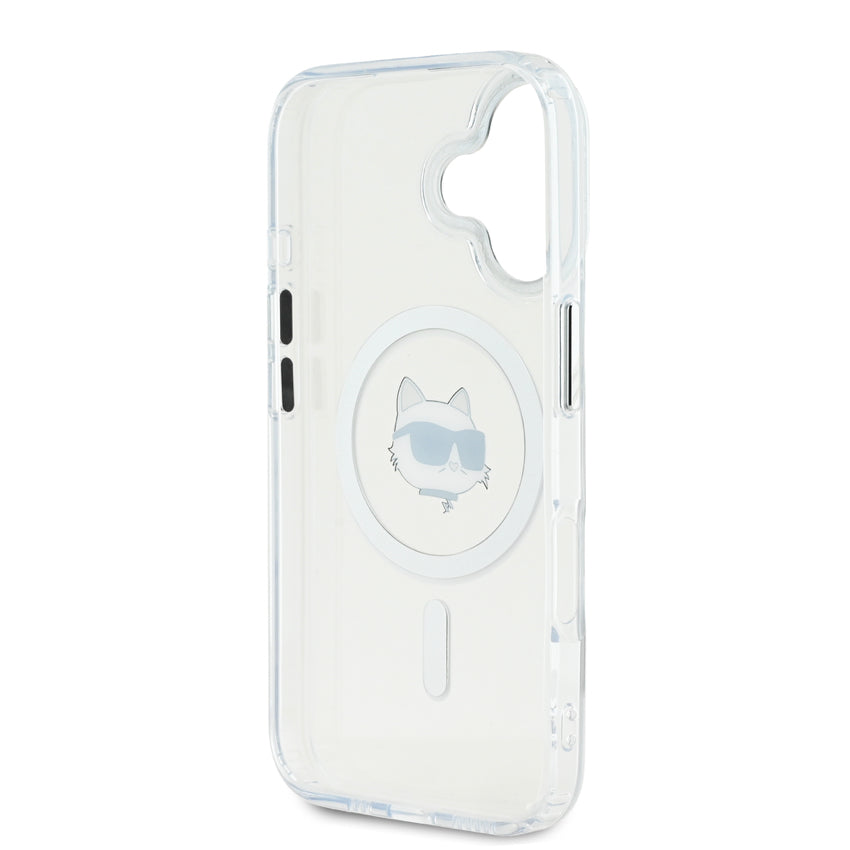 iPhone 16 Case Karl Choupette Head MagSafe - White