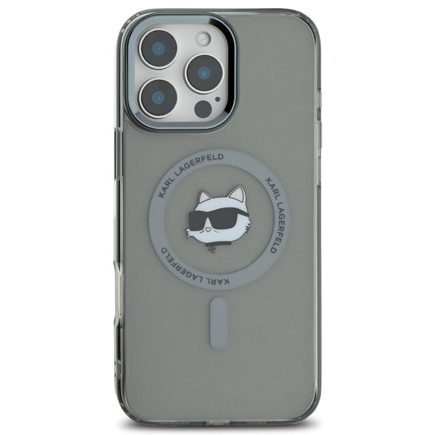 เคสไอโฟน Choupette Head รองรับ MagSafe สำหรับ iPhone 16 Pro Max สี Black จากแบรนด์ KARL LAGERFELD