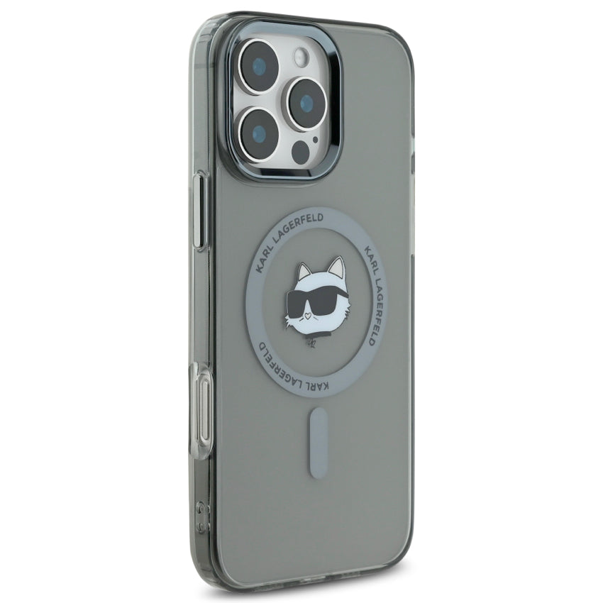iPhone 16 Pro Max Case Karl Choupette Head MagSafe - Black