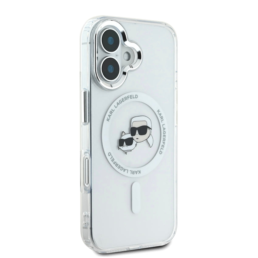 iPhone 16 Case Karl Karl-Choupette Head MagSafe - White