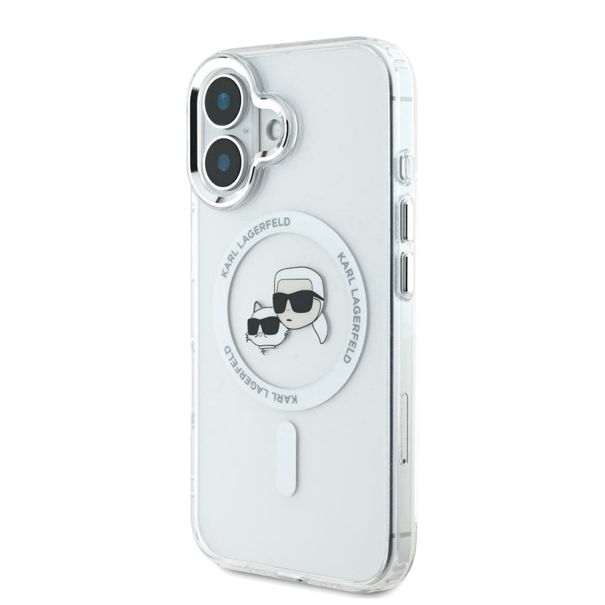 iPhone 16 Case Karl Karl-Choupette Head MagSafe - White