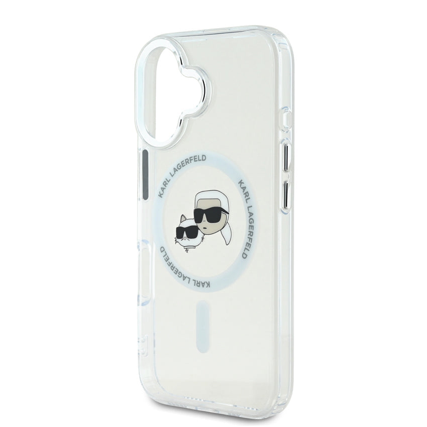 iPhone 16 Case Karl Karl-Choupette Head MagSafe - White