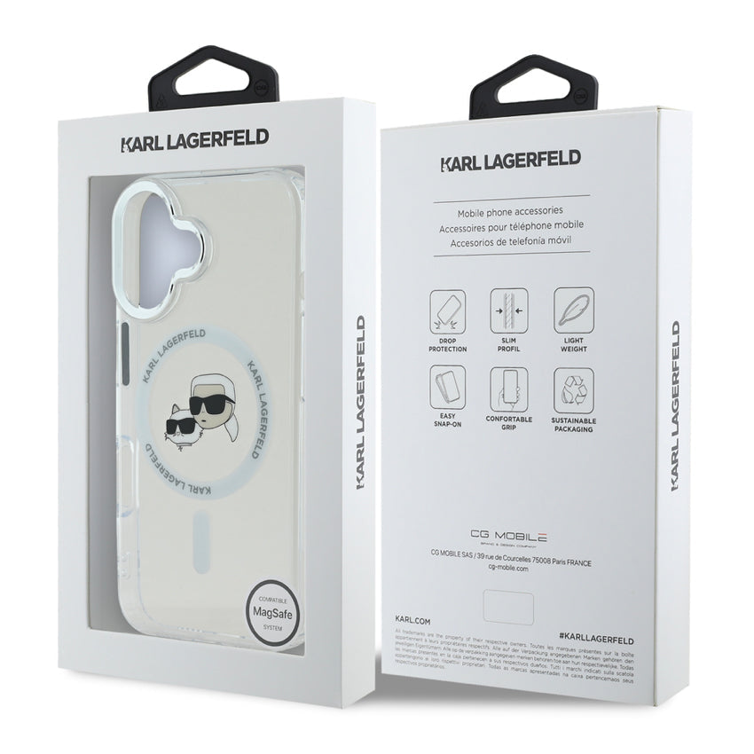 iPhone 16 Case Karl Karl-Choupette Head MagSafe - White