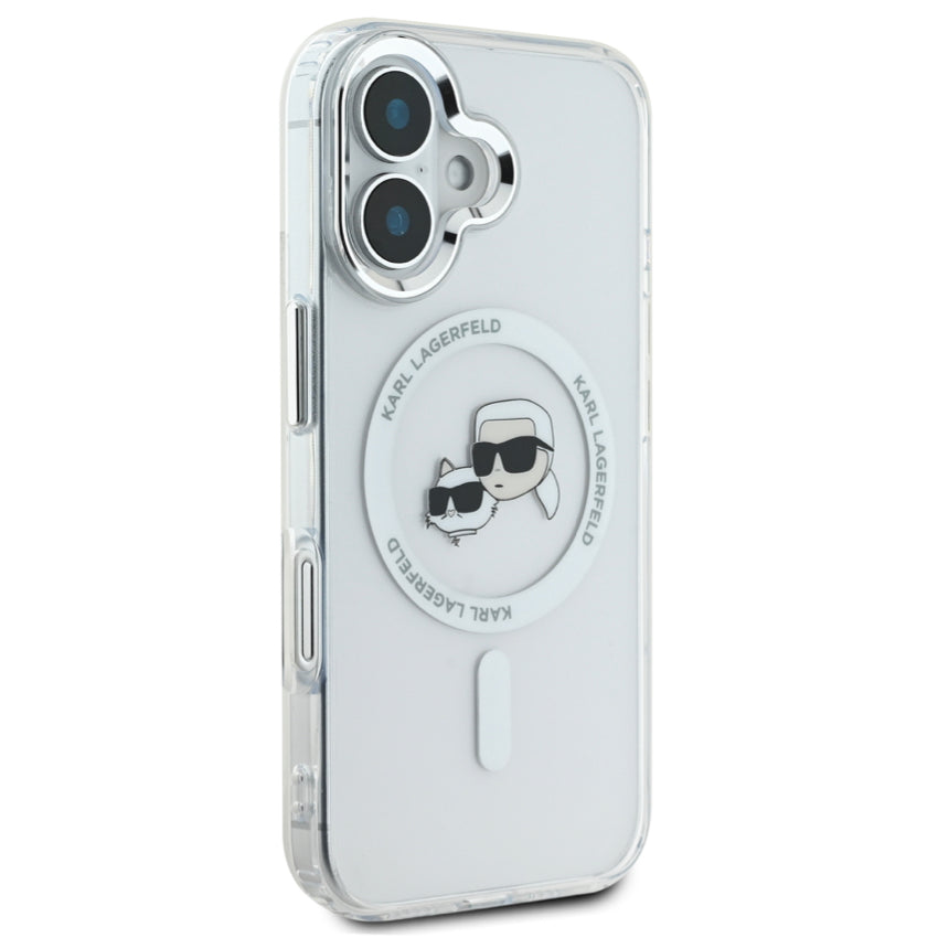 iPhone 16 Plus Case Karl Karl-Choupette Head MagSafe - White